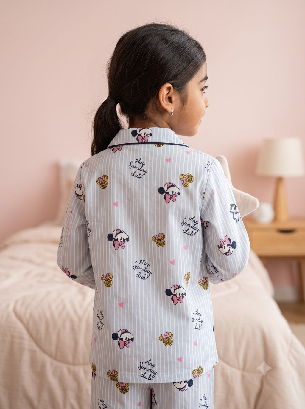 Minnie Love Print Cotton Night Suit