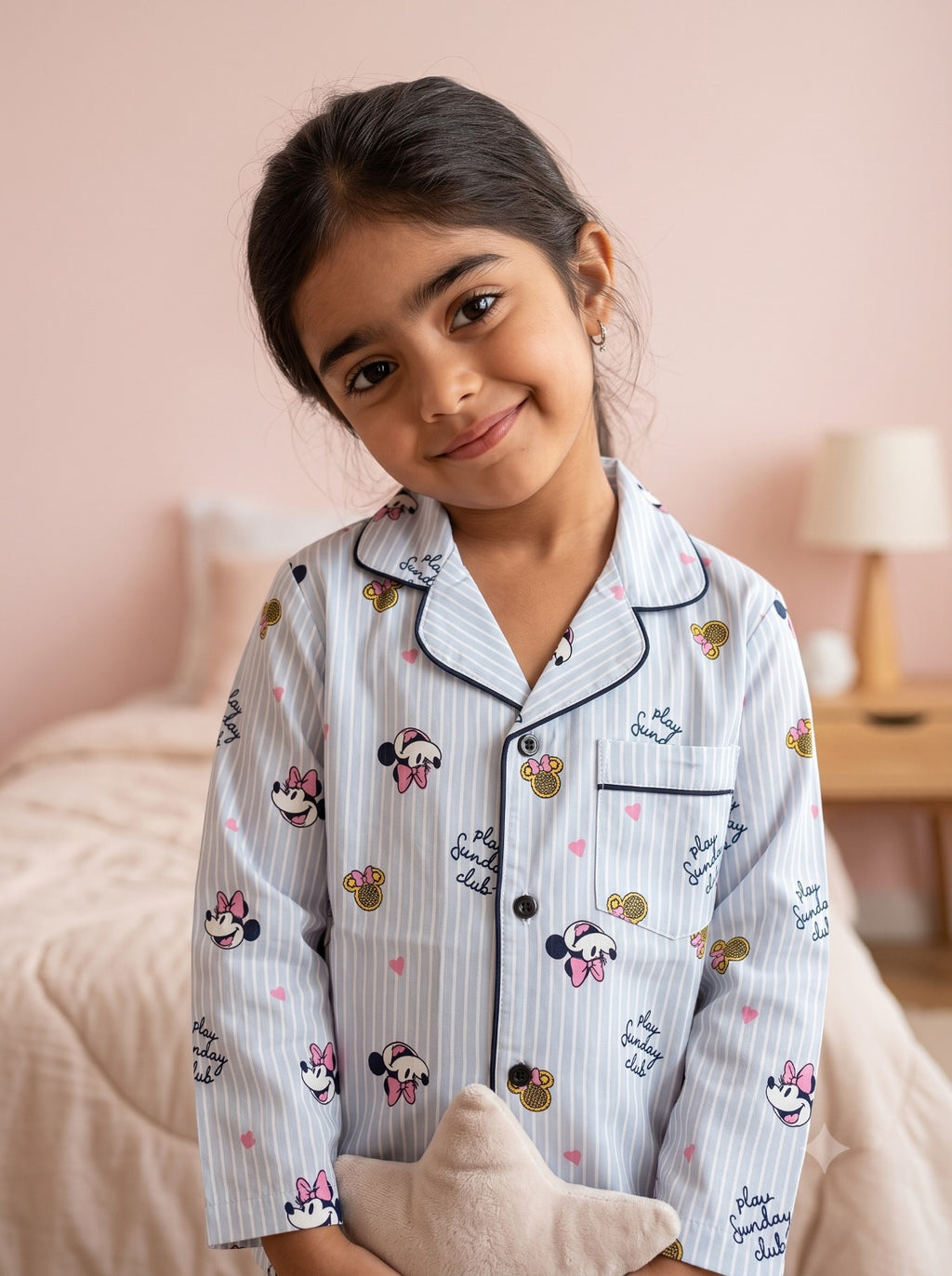 Minnie Love Print Cotton Night Suit