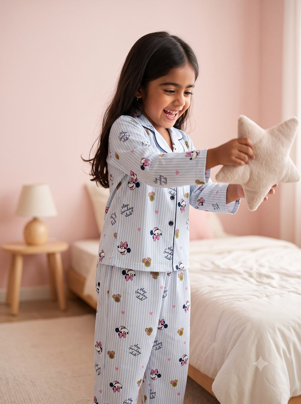 Minnie Love Print Cotton Night Suit