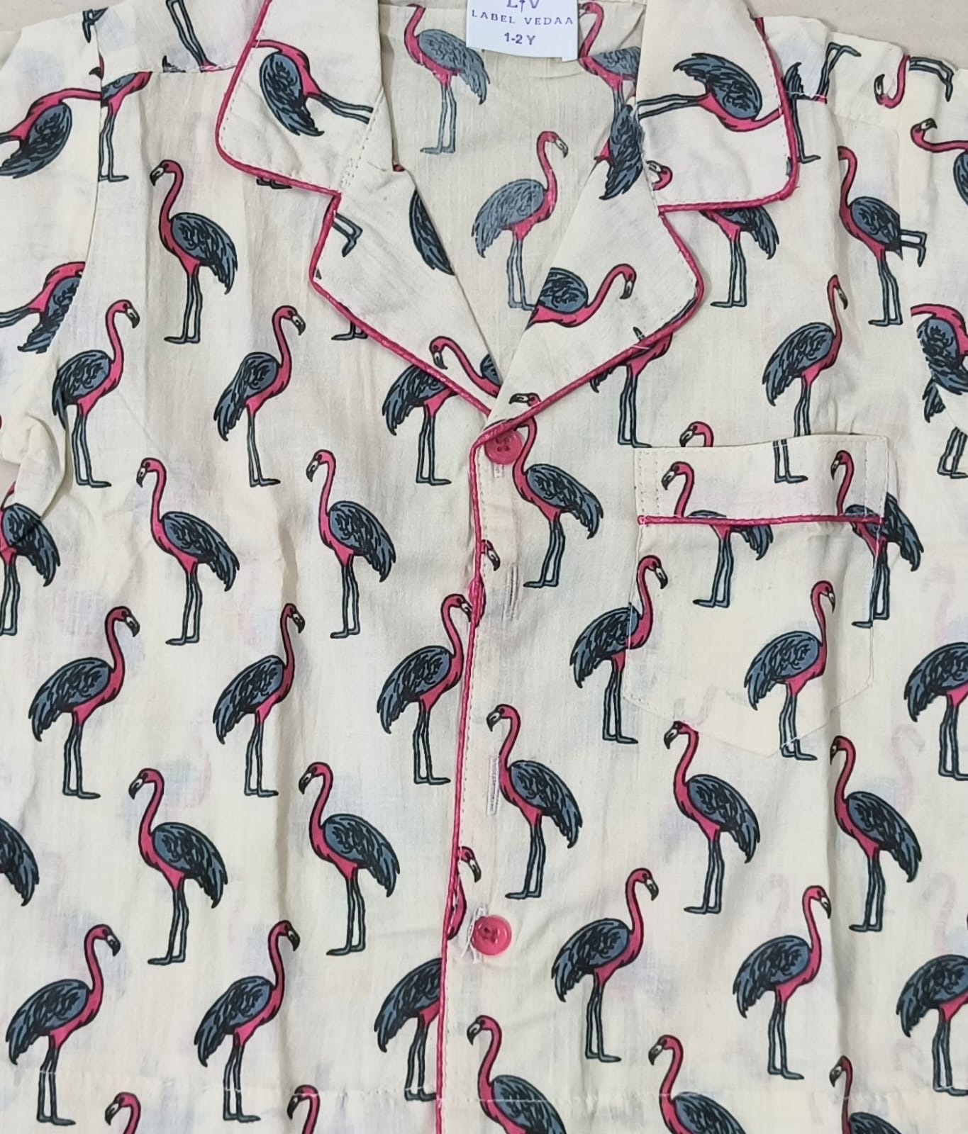 Flamingo Dreams Cotton Night Suit