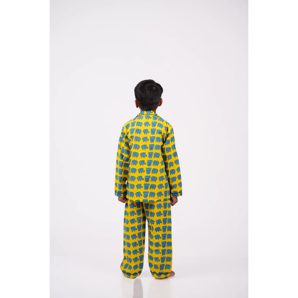 Yellow Elephant Pajama Set