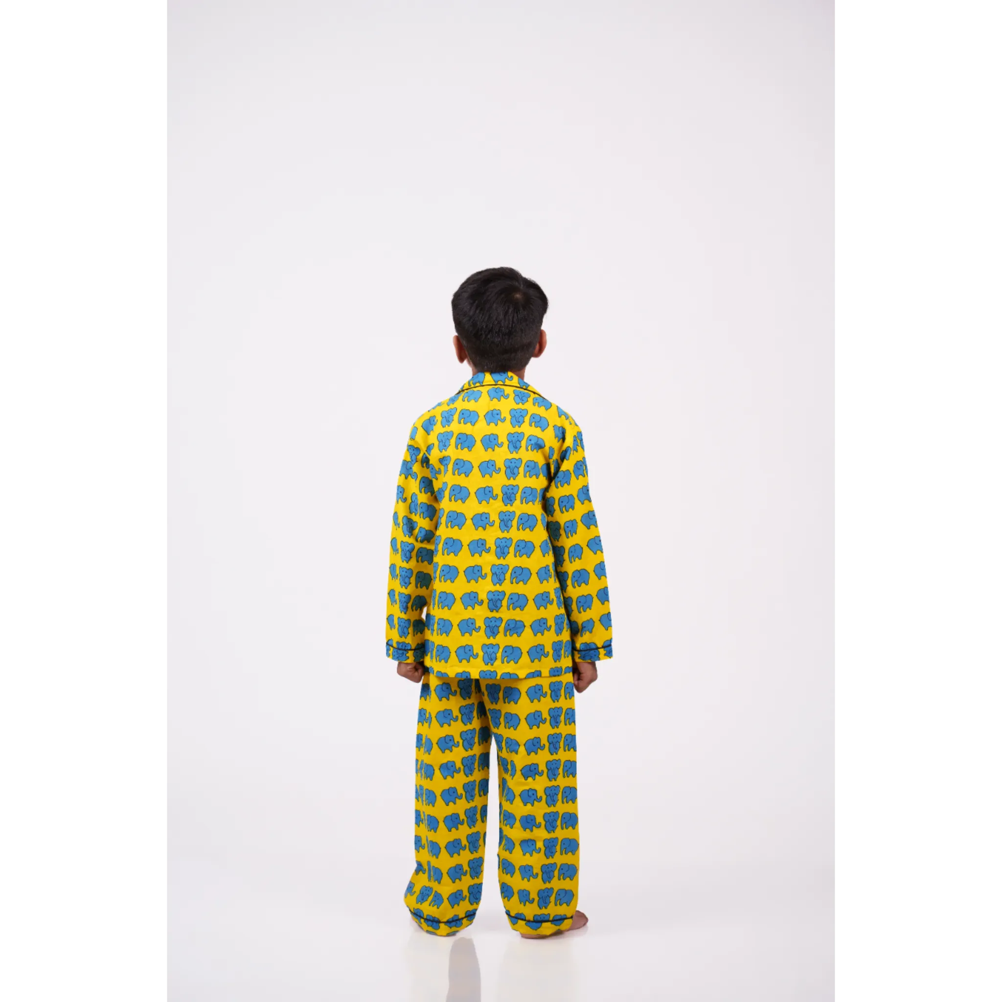Yellow Elephant Pajama Set