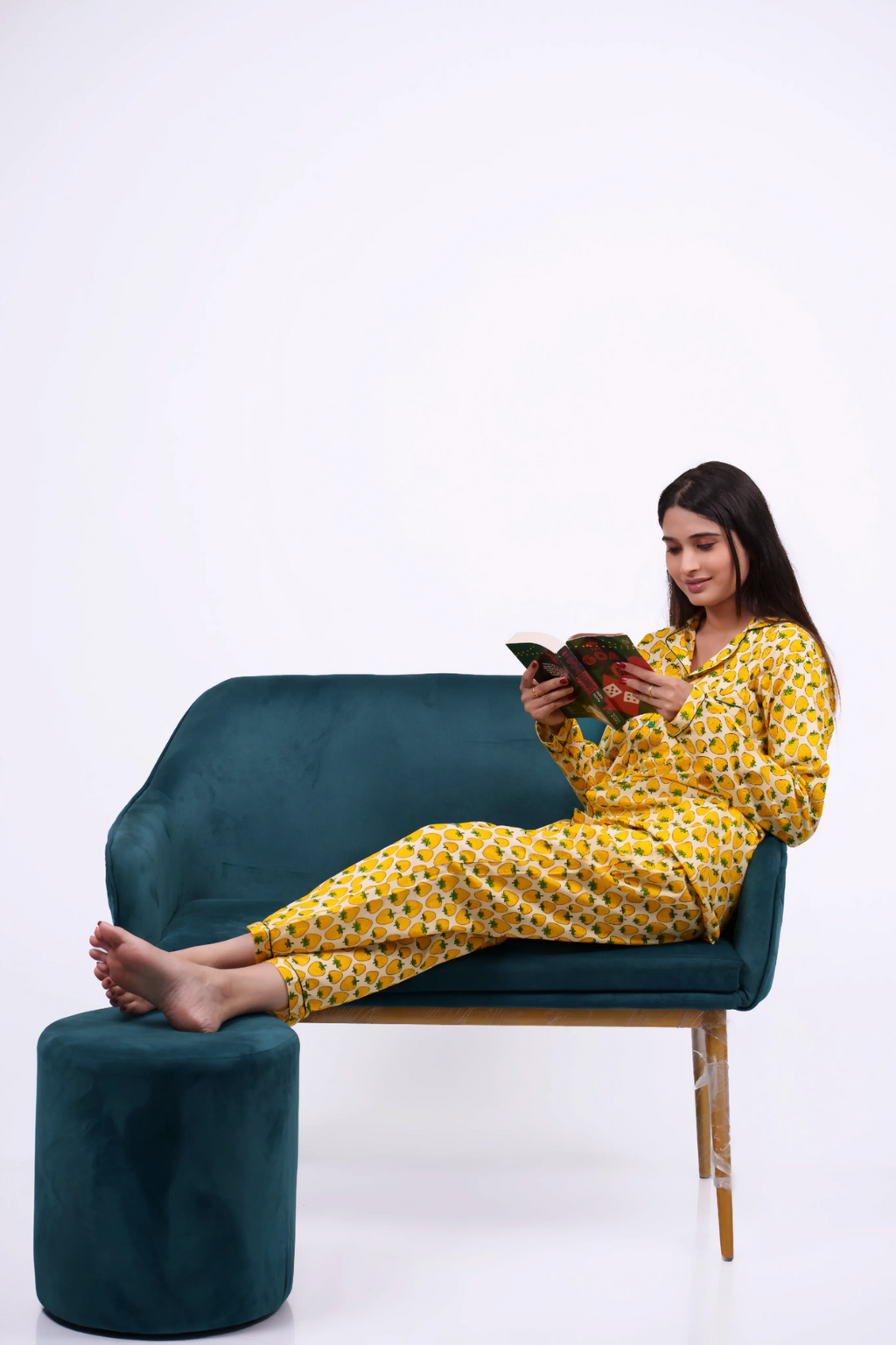 Yellow Strawberry Nightwear Set