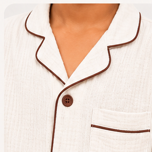 Classic Ivory Muslin Kids Night Suit